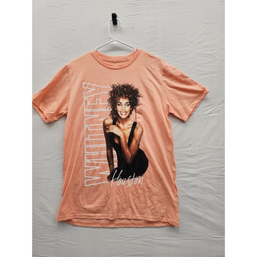 Goodie Two Sleeves Womens Whitney Houston Graphic T-Shirt Cotton Blend Size M